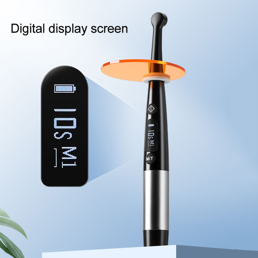 3H X-lite Q6 Dental Led Wireless Curing Light 1 Sec Curing Built-in Light Curing Meter